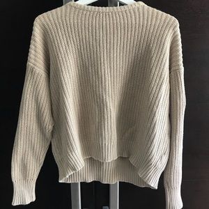 American apparel beige knit sweater